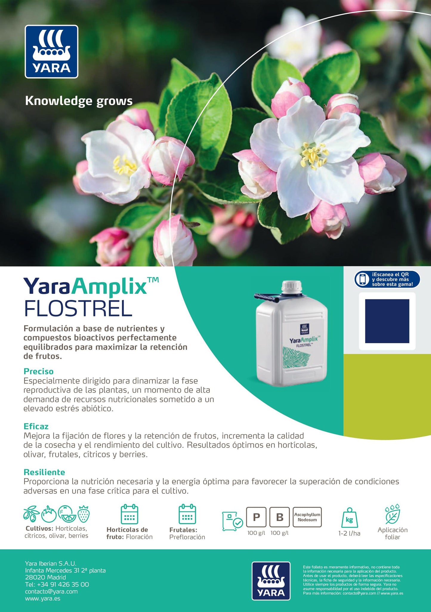YaraAmplix FLOSTREL. La mejor ayuda en el estrés de la floración