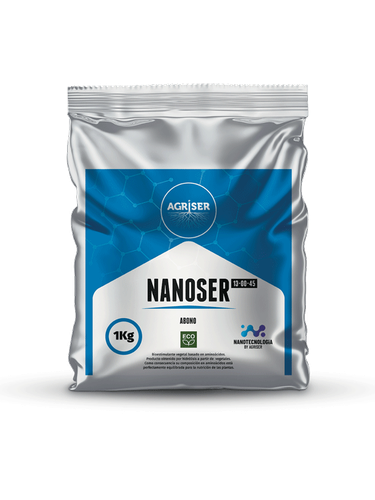 Nanoser (13-00-45) 1kg - Fertilizante Alto Potasio con Nanotecnología | Engorde y Calidad