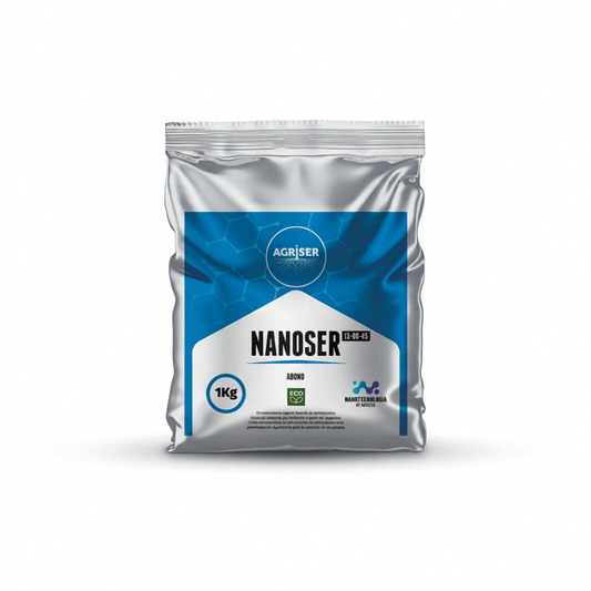Nanoser (13-00-45) 1kg - Fertilizante Alto Potasio con Nanotecnología | Engorde y Calidad